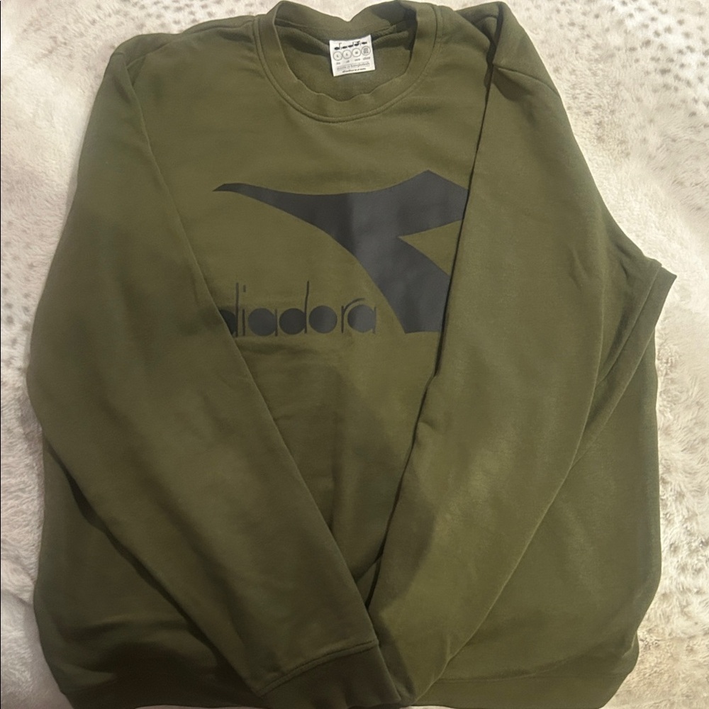 Diadora Men's Khaki Crewneck Sweater